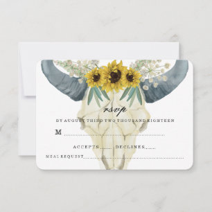 SUNFLOWER AND BULL WEDDING RSVP