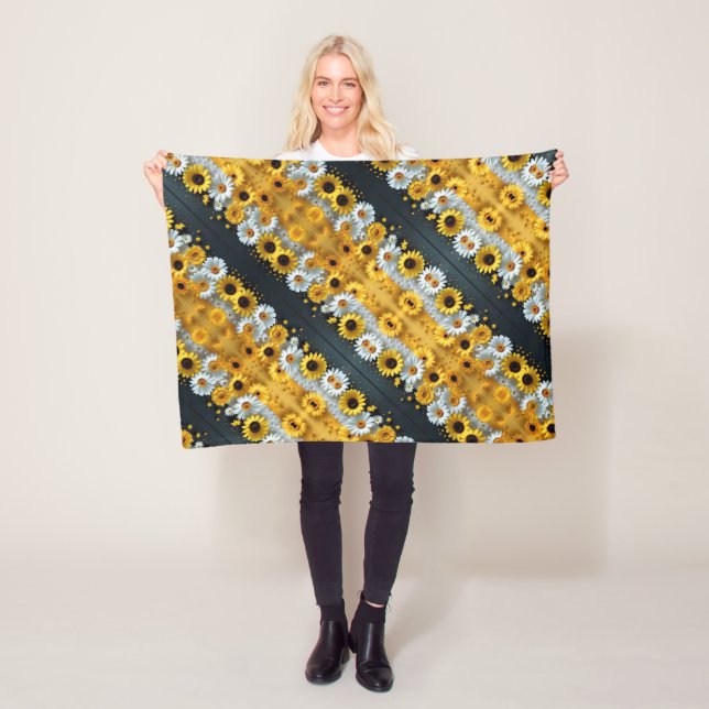 Sunflower and Daisy Pattern Blanket (In Situ)