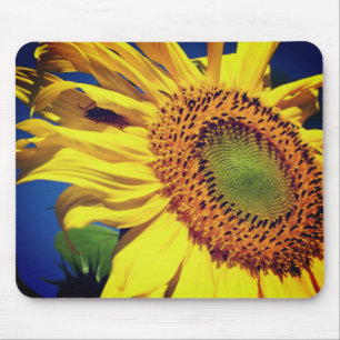 Sunflower And Guest Flower Mouse Pad