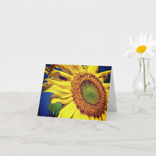 Sunflower And Guest Nature Note Card