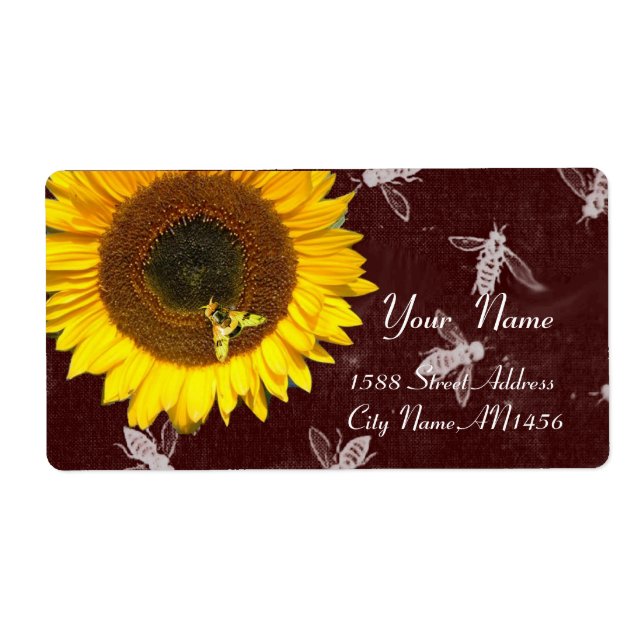 SUNFLOWER AND HONEY BEE ,BEEKEEPING, BEEKEPER (Front)