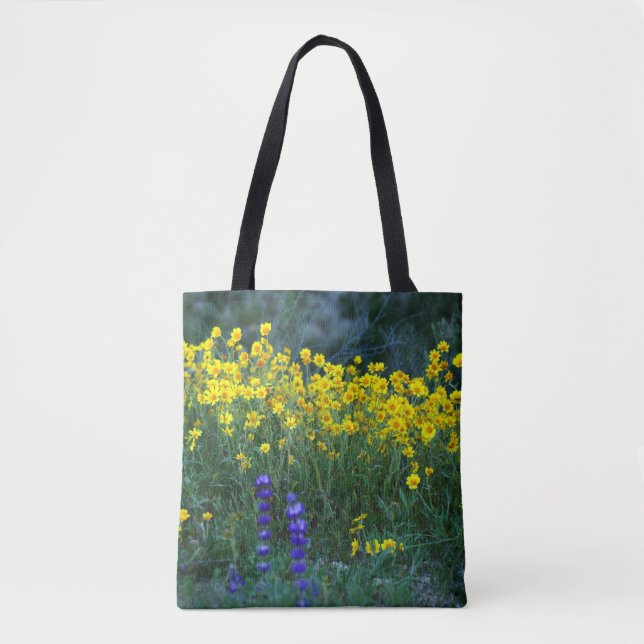 Sunflower and Lavender Tote Bag (Front)