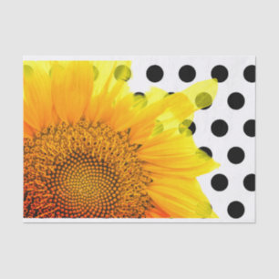 Sunflower and Polka Dots Gift Tissue Paper