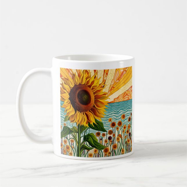 Sunflower and Quote Coffee Mug (Left)