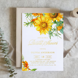 Sunflower and Sea Buckthorn Fall Bridal Shower