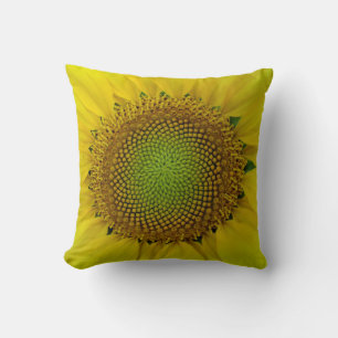 Sunflower and Seeds, Spiral, Golden Ratio Cushion