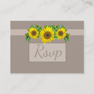 Sunflower and Stripes RSVP enclosure card