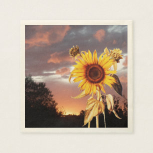 SUNFLOWER AND SUMMER SUNSET NAPKIN