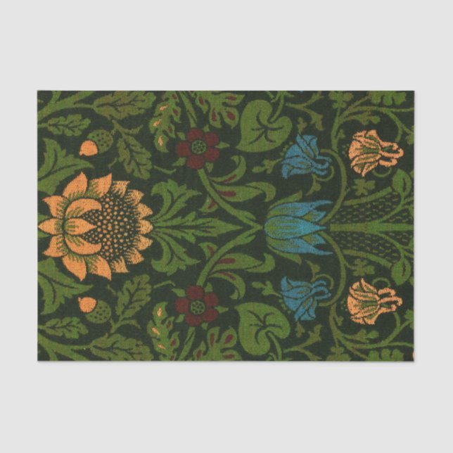 sunflower and vines William Morris Tissue Paper (Front)