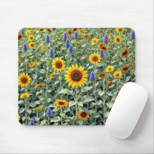 Sunflower and Wildflower Field Mouse Pad