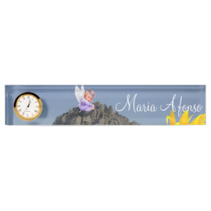 Sunflower Angel Desk Nameplate