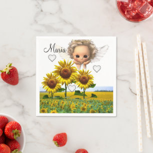 Sunflower Angels Paper Napkins