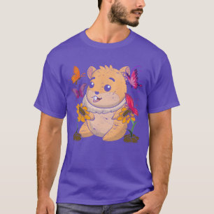 Sunflower animal gift butterfly hamster gift T-Shirt
