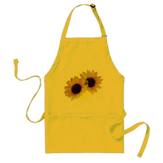 Sunflower Apron Cheeful Yellow Sunflower BBQ Apron (Front)