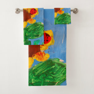 Sunflower "Art by Kids" Bath Towel Set