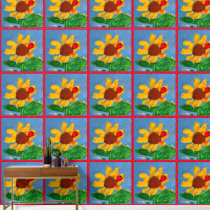Sunflower Art by Kids Wallpaper