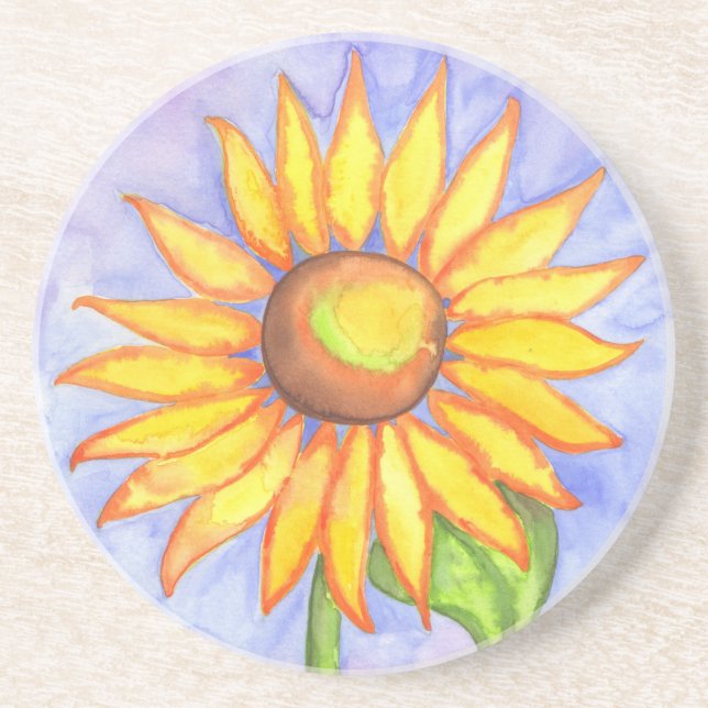 Sunflower Art  Coaster (Front)