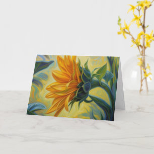 Sunflower Art Impressionist Fantasy Style Card