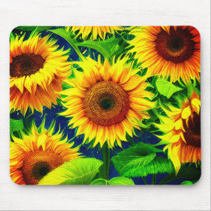 Sunflower Art Mouse Pad