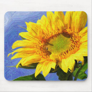 Sunflower Art Mouse Pad