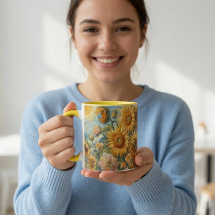 Sunflower Art Mug