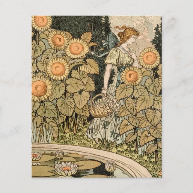Sunflower Art Nouveau Garden Grasset Woman (Front)