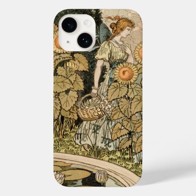 Sunflower Art Nouveau Garden Grasset Woman Case-Mate iPhone Case (Back)