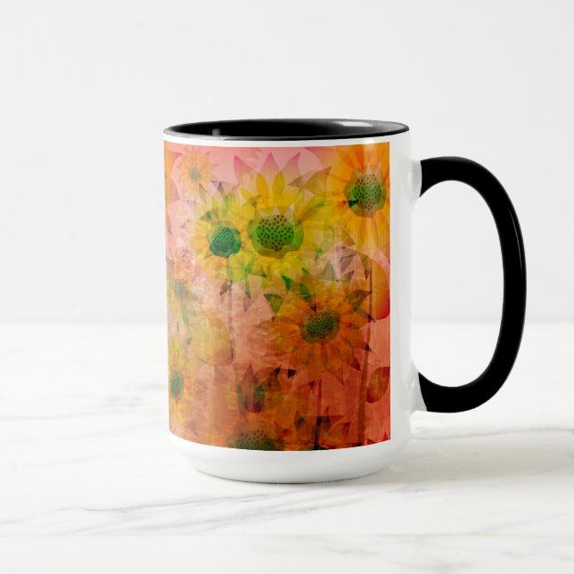 Sunflower Art Painting Mugs (Right)