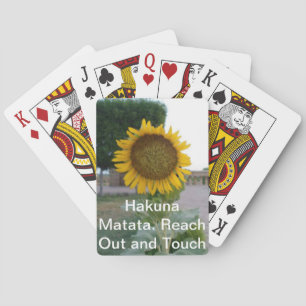 Sunflower Art Print Playing Cards