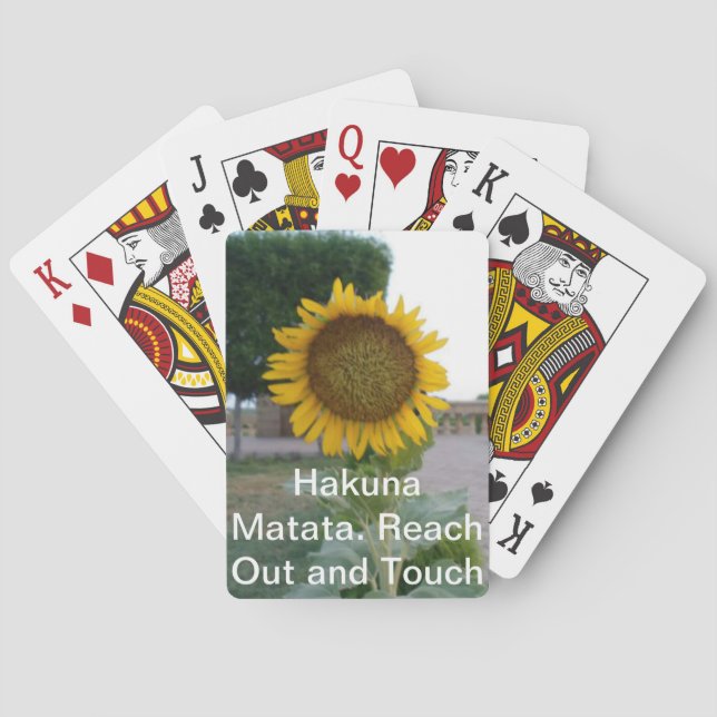 Sunflower Art Print Playing Cards (Back)