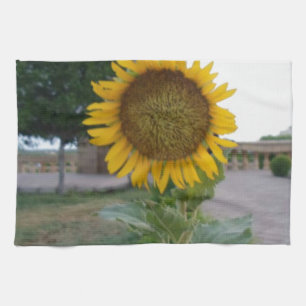 Sunflower Art Print Tea Towel