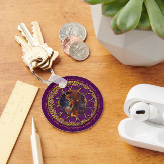 Sunflower Astro Sagittarius Zodiac Affirmations Key Ring