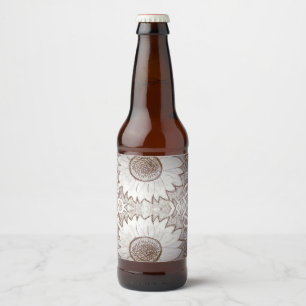 sunflower at home  beer bottle label