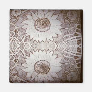 sunflower at home magnet