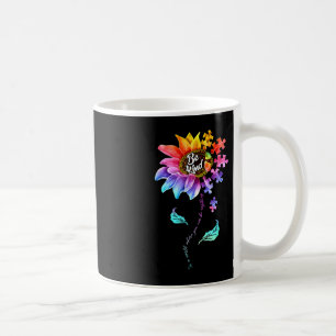 Sunflower Autism Awareness Be Kind Puzzle Mom Supp Coffee Mug
