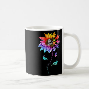 Sunflower Autism Awareness Be Kind Puzzle Mum Supp Coffee Mug