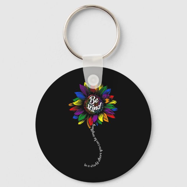Sunflower Autism Awareness Be Kind Puzzle Mum Supp Key Ring (Front)