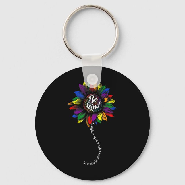 Sunflower Autism Awareness Be Kind Puzzle Mum Supp Key Ring (Front)
