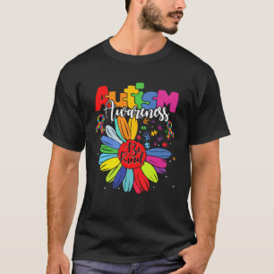 Sunflower Autism Awareness Choose Kindness Mum Kid T-Shirt