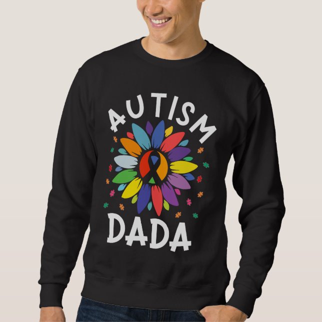 Sunflower Autism Awareness Day Matching Family Aut Sweatshirt (Front)