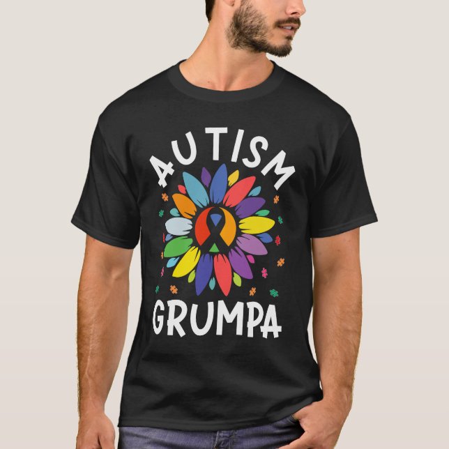 Sunflower Autism Awareness Day Matching Family Aut T-Shirt (Front)