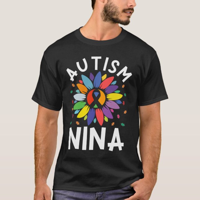 Sunflower Autism Awareness Day Matching Family Aut T-Shirt (Front)