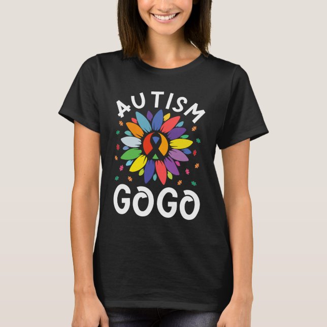 Sunflower Autism Awareness Day Matching Family Aut T-Shirt (Front)