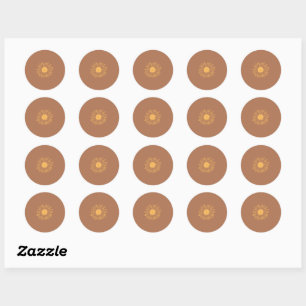 Sunflower Autumn Fall Colour Palette Bullet Classic Round Sticker