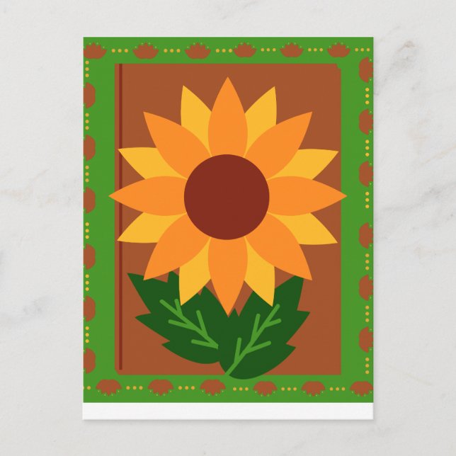 Sunflower autumn- fall colours postcard (Front)