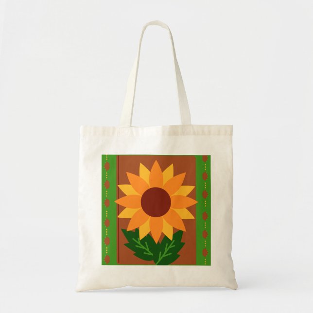 Sunflower autumn- fall colours tote bag (Front)