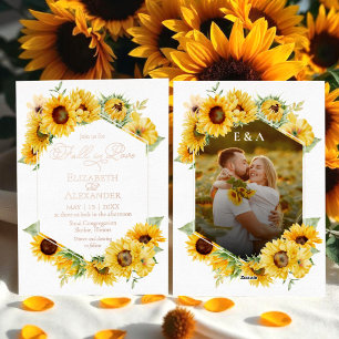 Sunflower Autumn Fall in Love Photo Wedding Real