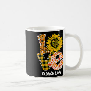 Sunflower Autumn Fall Love Lunch Lady Funny Thanks Coffee Mug