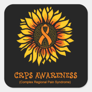 Sunflower/Awareness...CRPS Square Sticker