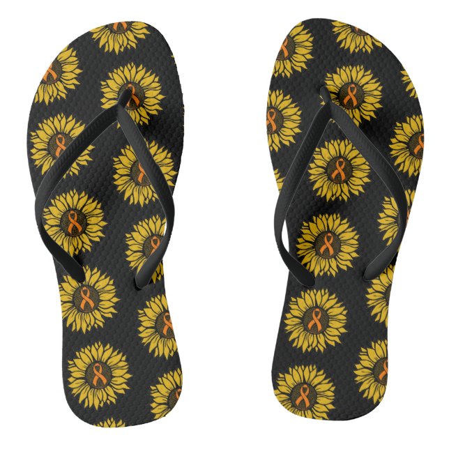 Sunflower/Awareness...RSD/CRPS Thongs (Footbed)